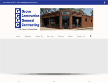 Tablet Screenshot of groveconstruction.com